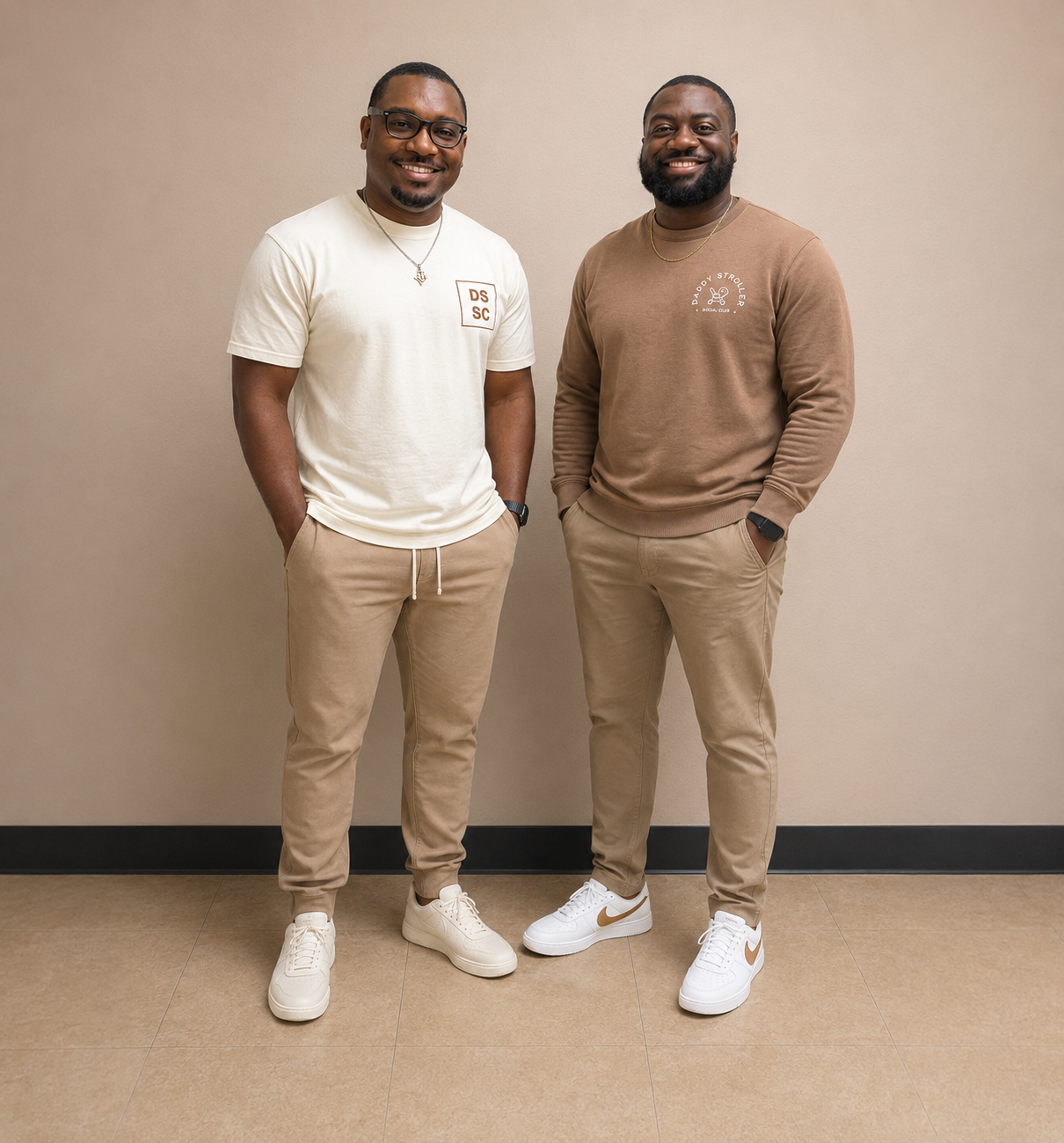 Kalvin Bridgewater and Landon Taylor of the Daddy Stroller Social Club